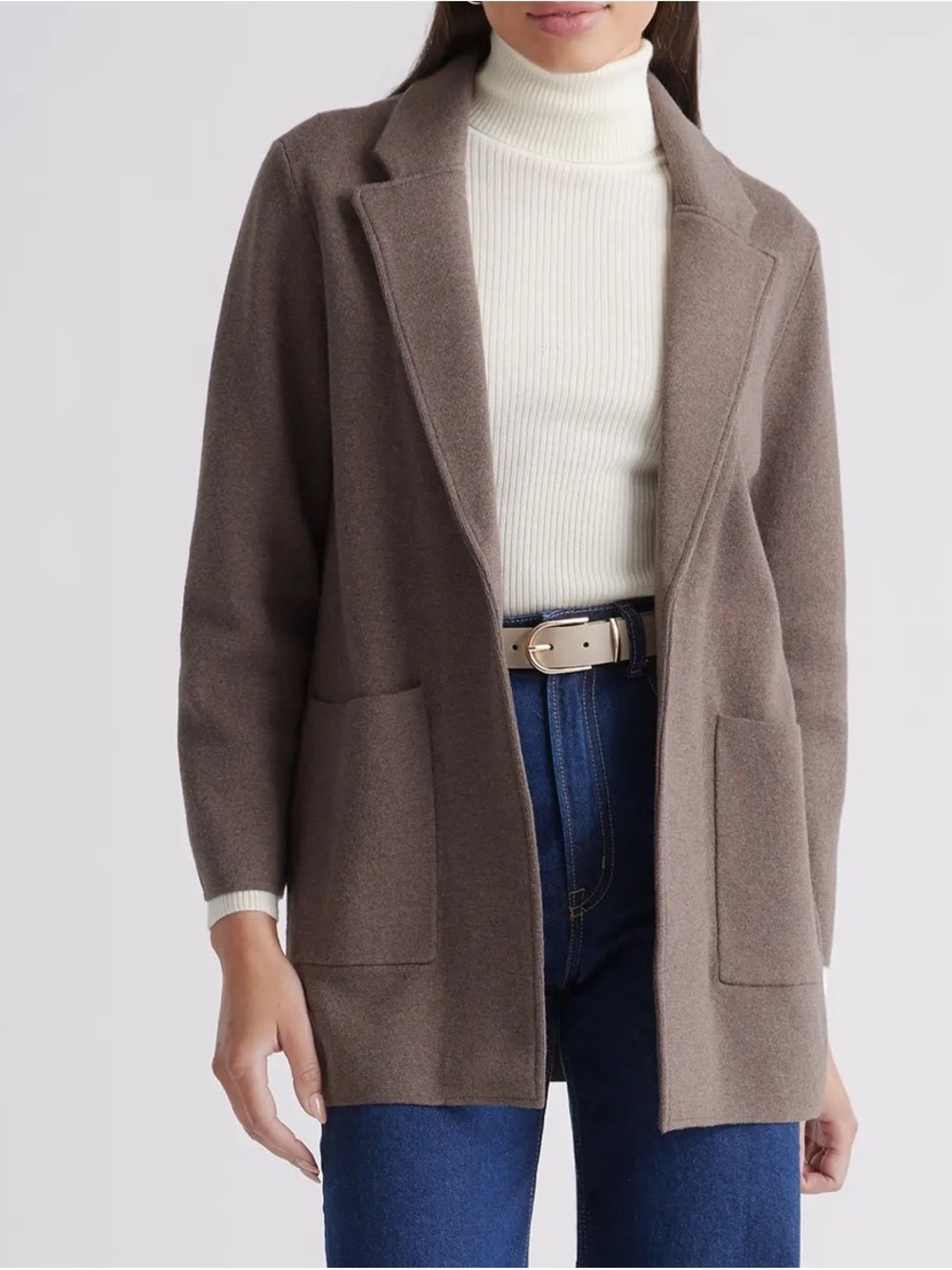 Quince 100% organic cotton knit blazer